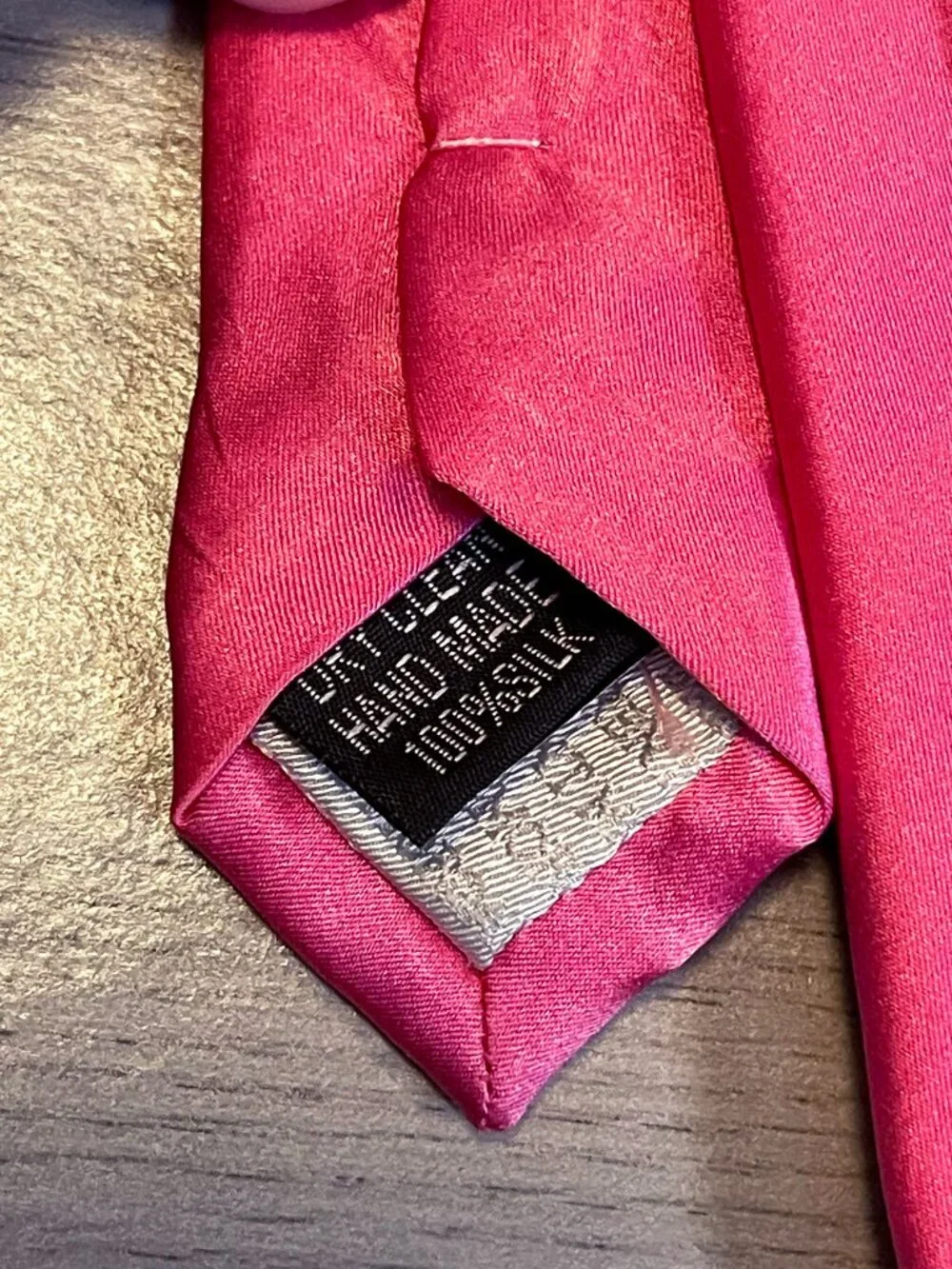 Elite by Brent Morgan Men's Hot Pink Satin Silk Neck Tie | Bright Fuchsia Formal